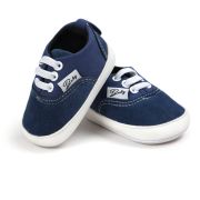 Pantofiori sport albastri pentru bebelusi, cu sireturi elastice si talpa flexibila chd0754-6-va11