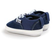 Pantofiori sport albastri pentru bebelusi, cu sireturi elastice si talpa flexibila chd0754-6-va11