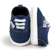 Pantofiori sport albastri pentru bebelusi, cu sireturi elastice si talpa flexibila chd0754-6-va11