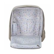 Rucsac pentru mamici, FreeON, Style, Impermeabil, Cu multiple buzunare, Bine compartimentat, Cu prindere universala de carucior, 28x28x12 cm, Grey/Beige BYN82054