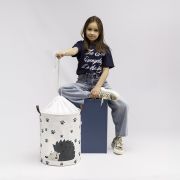 Cos Pliabil Pentru Jucarii, Rufe, Bumbac Canvas, Impermeabil, SIPO, 35×42 cm, Bumbac, 43l, Arici EKDSBT45
