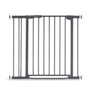 Poarta siguranta Hauck, Clear Step Autoclose 2 Grey, 75-80 cm, Cu extensie + 9 cm, 84-89cm, Inchidere magnetica automata din ambele parti EKDhk59745
