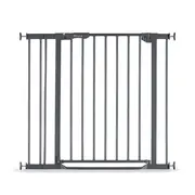 Poarta siguranta Hauck, Clear Step Autoclose 2 Grey, 75-80 cm, Cu extensie + 9 cm, 84-89cm, Inchidere magnetica automata din ambele parti EKDhk59745