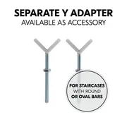 Poarta siguranta Hauck, Clear Step Autoclose 2 Grey, 75-80 cm, Cu extensie + 9 cm, 84-89cm, Inchidere magnetica automata din ambele parti EKDhk59745