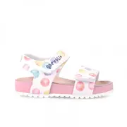 Sandale din piele pentru copii Baloane colorate, Garvalin, blanco (Marime: 25) JEM242452-B-25