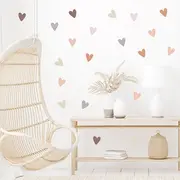 Sticker Decorativ Pentru Copii, Autoadeziv, Inimioare Boho, 30x22,5 cm EKDWS63041