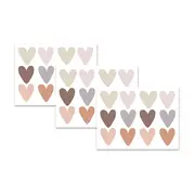 Sticker Decorativ Pentru Copii, Autoadeziv, Inimioare Boho, 30x22,5 cm EKDWS63041