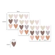 Sticker Decorativ Pentru Copii, Autoadeziv, Inimioare Boho, 30x22,5 cm EKDWS63041