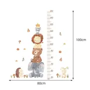 Sticker Decorativ Pentru Copii, Autoadeziv, Piramida Animalelor, 100x80 cm EKDWS63043