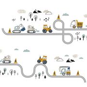 Sticker Decorativ Pentru Copii, Autoadeziv, Tractorase, 32x144 cm EKDWS63042