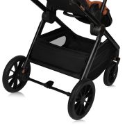 Carucior 2 in 1, Lionelo, Layla, Pana la 22 kg, Cadru aluminiu, Cu landou intarit si salteluta din spuma AirDots, Reversibil, Cu ventilatie 3D, Cu accesorii, EN1888-1, EN1888-2, EN1466, Maro BYNLO-LAYLA_2IN1_BROWN_RUST