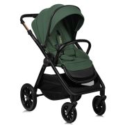 Carucior 2 in 1, Lionelo, Layla, Pana la 22 kg, Cadru aluminiu, Cu landou intarit si salteluta din spuma AirDots, Reversibil, Cu ventilatie 3D, Cu accesorii, EN1888-1, EN1888-2, EN1466, Verde BYNLO-LAYLA_2IN1_GREEN_FOREST