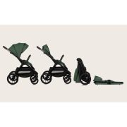 Carucior 2 in 1, Lionelo, Layla, Pana la 22 kg, Cadru aluminiu, Cu landou intarit si salteluta din spuma AirDots, Reversibil, Cu ventilatie 3D, Cu accesorii, EN1888-1, EN1888-2, EN1466, Verde BYNLO-LAYLA_2IN1_GREEN_FOREST