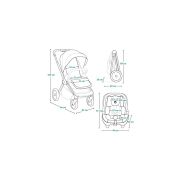 Carucior 3 in 1, Lionelo, Layla, Pana la 22 kg, Cadru aluminiu, Cu landou intarit si salteluta din spuma AirDots, Scoica auto, Reversibil, Cu ventilatie 3D, Cu accesorii, EN1888-1, EN1888-2, EN1466, Maro BYNLO-LAYLA_3IN1_BROWN_RUST