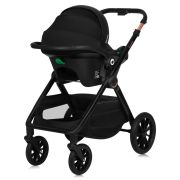 Carucior 3 in 1, Lionelo, Layla, Pana la 22 kg, Cadru aluminiu, Cu landou intarit si salteluta din spuma AirDots, Scoica auto, Reversibil, Cu ventilatie 3D, Cu accesorii, EN1888-1, EN1888-2, EN1466, Maro BYNLO-LAYLA_3IN1_BROWN_RUST