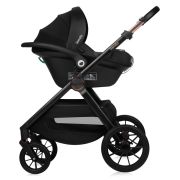 Carucior 3 in 1, Lionelo, Layla, Pana la 22 kg, Cadru aluminiu, Cu landou intarit si salteluta din spuma AirDots, Scoica auto, Reversibil, Cu ventilatie 3D, Cu accesorii, EN1888-1, EN1888-2, EN1466, Maro BYNLO-LAYLA_3IN1_BROWN_RUST