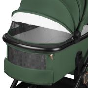 Carucior 3 in 1, Lionelo, Layla, Pana la 22 kg, Cadru aluminiu, Cu landou intarit si salteluta din spuma AirDots, Scoica auto, Reversibil, Cu ventilatie 3D, Cu accesorii, EN1888-1, EN1888-2, EN1466, Verde BYNLO-LAYLA_3IN1_GREEN_FOREST