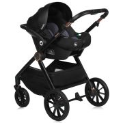 Carucior 3 in 1, Lionelo, Layla, Pana la 22 kg, Cadru aluminiu, Cu landou intarit si salteluta din spuma AirDots, Scoica auto, Reversibil, Cu ventilatie 3D, Cu accesorii, EN1888-1, EN1888-2, EN1466, Verde BYNLO-LAYLA_3IN1_GREEN_FOREST