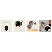 Termometru, Lionelo, FeverScan, Cu infrarosu, Fara contact, Rezultat ultrarapid, Potrivit si pentru alimente, Cu 4 moduri de functionare, Cu indicator LED si alarma sonora, Cu husa de depozitare BYNLOC-FEVERSCAN