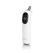 Termometru, Lionelo, FeverScan, Cu infrarosu, Fara contact, Rezultat ultrarapid, Potrivit si pentru alimente, Cu 4 moduri de functionare, Cu indicator LED si alarma sonora, Cu husa de depozitare BYNLOC-FEVERSCAN