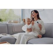 Termometru, Lionelo, FeverScan, Cu infrarosu, Fara contact, Rezultat ultrarapid, Potrivit si pentru alimente, Cu 4 moduri de functionare, Cu indicator LED si alarma sonora, Cu husa de depozitare BYNLOC-FEVERSCAN