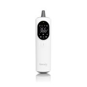 Termometru, Lionelo, FeverScan, Cu infrarosu, Fara contact, Rezultat ultrarapid, Potrivit si pentru alimente, Cu 4 moduri de functionare, Cu indicator LED si alarma sonora, Cu husa de depozitare BYNLOC-FEVERSCAN