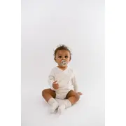 Bibs x liberty - set 2 suzete colour bobo latex, tetina rotunda, 6 luni+-ivory/vanilla bbb12020101