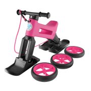 Bicicleta fara pedale Funny Wheels Rider SuperSport YETTI 3 in 1 Pink PMIC8595557517672