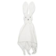 Jucarie interactiva, New Baby, Rabbit, Din muselina, Bumbac, 30x30 cm, 0 luni+, White BYN53522