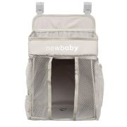 Organizator pentru patut, New Baby, Tiny Tidy, Pentru depozitare necesitati bebe sau jucarii, Bine compartimentat, Cu buzunare din plasa, 27x25x48 cm, Beige BYN56135