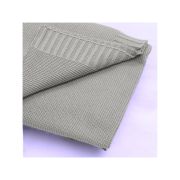 Paturica tricotata, New Baby, Antialergica si antibacteriana, Bambus, 80x100 cm, Material certificat OEKO-Tex Standard 100, 0 luni+, Grey BYN54080