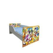 Pat Copii Mickey Si Prietenii 180x80 Cm, Cu Saltea SafeNest Ptv3006