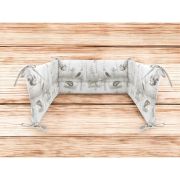 Aparatoare pentru patut, MimiNu, Din bumbac certificat Oeko Tex Standard 100, 180x30 cm, Cu panglici, Design, Woodland BYN6426972026659