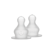 Bibs - set 2 tetine pentru biberon, silicon, cu flux mediu bbb5000012