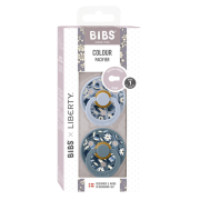 Bibs x liberty - set 2 suzete colour bobo latex, tetina rotunda, 0 luni+ bbbsetlibertybobocolourlatex1