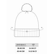Căciulă de iarnă pentru copii, maro, cu ursuleț, legată czz-0427c