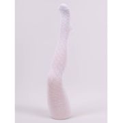 Colanți pentru fetițe din jacquard, din bumbac organic, albi ral-0007g