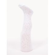 Dres alb din bumbac cu model din tesatura ra-06-5-c3
