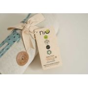 Niu paturica din bumbac organic cu doua fete 80x100 cm space lvtkniu3969