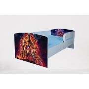 Pat Pentru Baieti 2-16 Ani Eroi Avengers, Include Saltea SafeNest 180x80 - Ptv3027