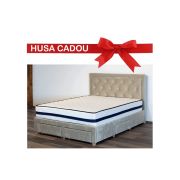 Saltea ortopedica, iris super lux comfort, 140x190x26cm, fermitate tare, cu plasa de arcuri tip bonell, sistem de aerisire banda spaceair, saltsib drm776