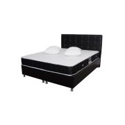 Set saltea ortopedica, praga 160x190x22 cm, cu plasa de arcuri tip bonell, box spring system, fermitate medie, sistem de aerisire perimetral, saltsib plus 2 perne matlasate microfibra 50x70cm, lavabile la 60°c drm1723
