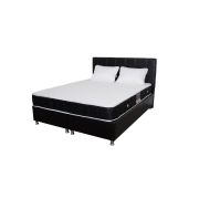 Set saltea ortopedica, praga 160x190x22 cm, cu plasa de arcuri tip bonell, box spring system, fermitate medie, sistem de aerisire perimetral, saltsib plus 2 perne matlasate microfibra 50x70cm, lavabile la 60°c drm1723