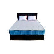 Set saltea ortopedica cu spuma poliuretanica, memory foam 5 cm paris, 140x190x23cm, fermitate tare, sistem de aerisire perimetral, saltex plus 2 perne matlasate microfibra 50x70cm, lavabile la  60°c drm1677