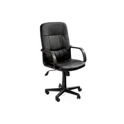 Scaun de birou hm denzel, piele ecologica, mecanism balansare, inaltime ajustabila, 102 kg, 110x58x45 cm, negru drm2039