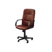 Scaun de birou hm denzel, piele ecologica, mecanism balansare, inaltime ajustabila, 102 kg, 110x58x45 cm, negru drm2039