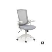 Scaun directorial hm igor, ergonomic, cadru polipropilena, tapiterie mesh, inaltime ajustabila, 100 kg, 114x66x63 cm, alb/gri drm2029