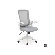 Scaun directorial hm igor, ergonomic, cadru polipropilena, tapiterie mesh, inaltime ajustabila, 100 kg, 114x66x63 cm, alb/gri drm2029