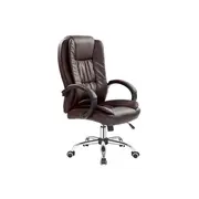 Scaun directorial mh rudy, ergonomic, mecanism balans, piele ecologica, confort sporit, inaltime reglabila, 110 kg, maro drm2196