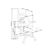 Scaun directorial hm solaris, mesh, cadru polipropilena, inaltime ajustabila, sistem de balansare, cu tetiera, 110 kg, 124x58x62 cm, gri drm2224